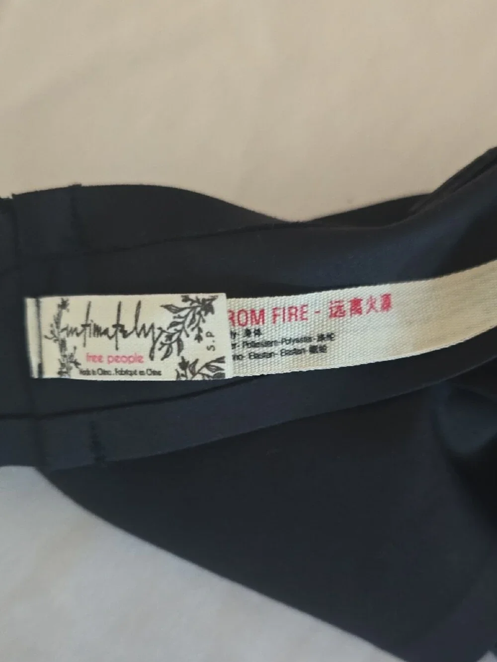 Free People Black V-Neck Wireless Bralette